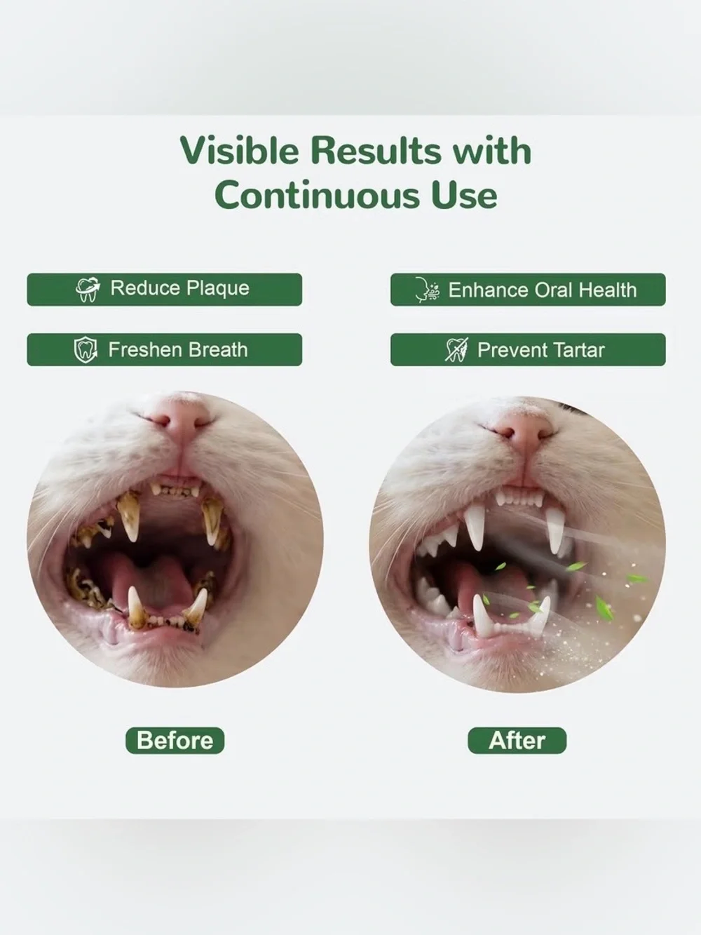 Vetrimatrix Cat Dental Powder Fresh Breath Chicken Flavor 2.82 oz (80g)